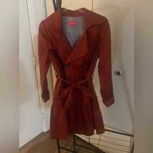 Women’s Burnt Orange Elle from Kohl’s Trench Coat NWOT Size S